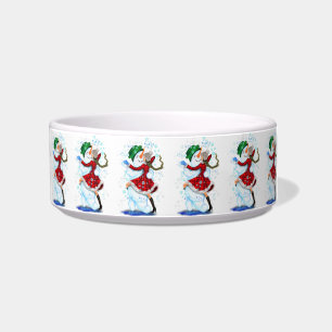 Tigela de Pet dos Dançarinos de Natal