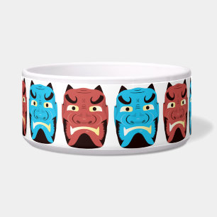 Tigela de Pet Oni Demônio Yokai Personalizada