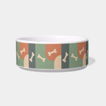 Tigela de Pet Terracota Marrom Moderno Funky Osso 