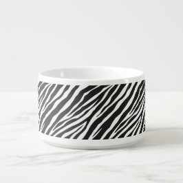 Tigela De Sopa Impressão em Zebra Preta e Branca