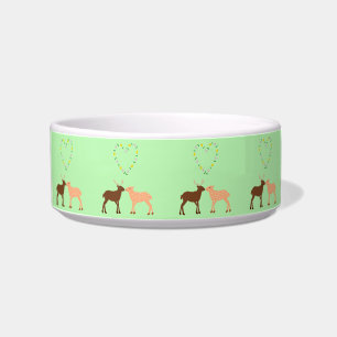 Tigela Deer Casal e Daisy Heart