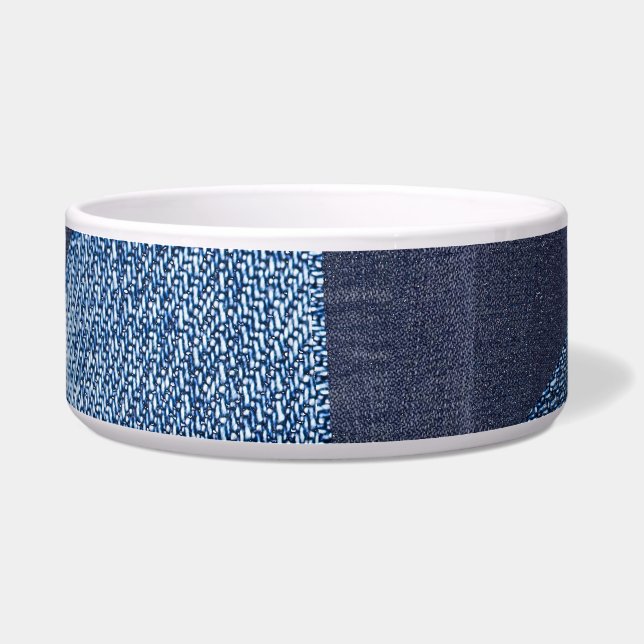 Tigela Denim Urban: Patchwork Disparada. (Frente)