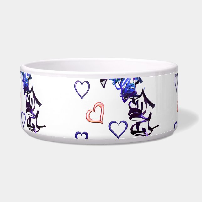 Tigela Desencadear o meu coração - Pet Bowl (Frente)