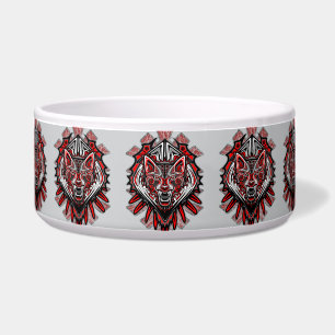 Tigela Desenho Totêmico Tribal Haida de Lobo