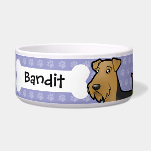 Tigela Desenhos animados Airedale Terrier/galês Terrier