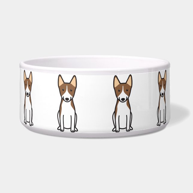 Tigela Desenhos animados do cão de Basenji (Frente)