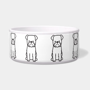 Tigela Desenhos animados do cão de Bruxelas Griffon