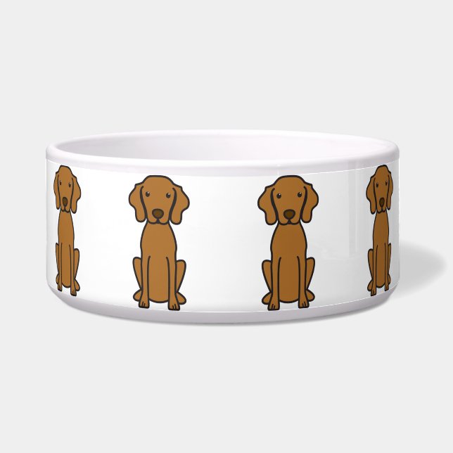 Tigela Desenhos animados do cão de Vizsla (Frente)
