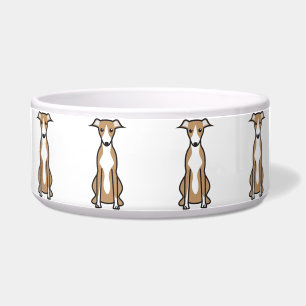 Tigela Desenhos animados do cão de Whippet