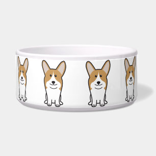 Tigela Desenhos animados do cão do Corgi de Galês do