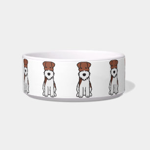 Tigela Desenhos animados do cão do Fox Terrier do fio