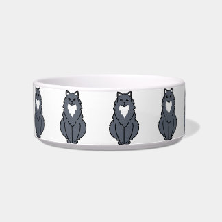 Tigela Desenhos animados Longhair americanos do gato