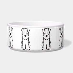 Tigela Desenhos animados Wheaten brandamente revestidos