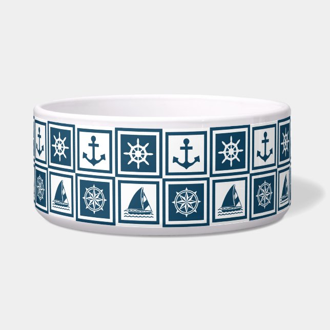 Tigela Design com tema náutico (Frente)
