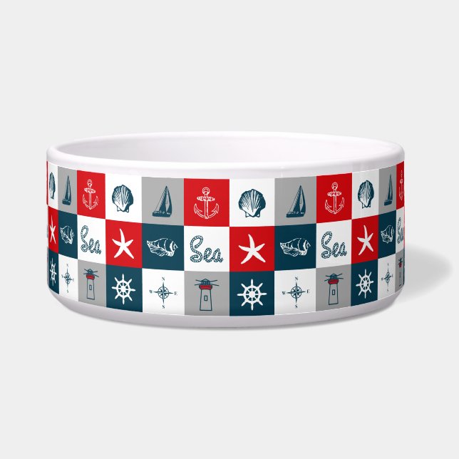 Tigela Design com tema náutico (Frente)