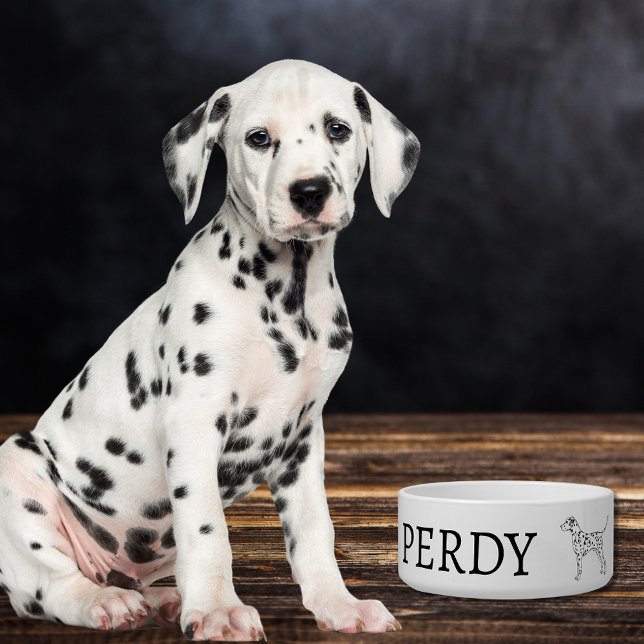 Tigela Design de Cachorro Dalmático Personalizado (Criador carregado)