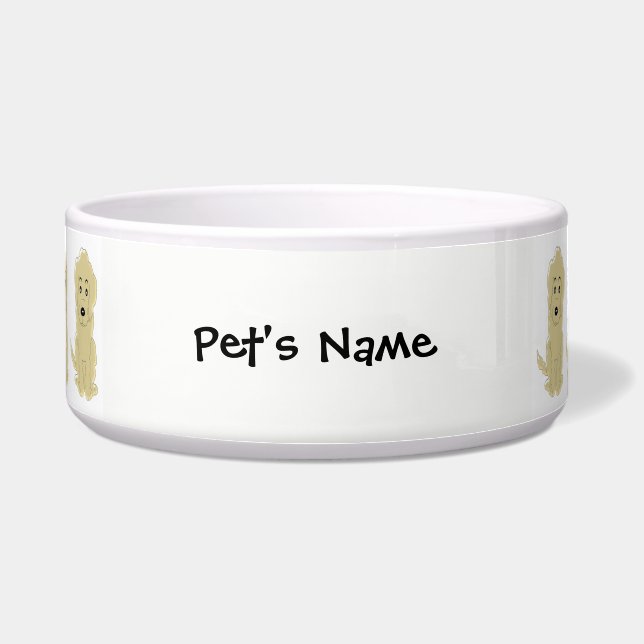 Tigela Design de Cachorro de Goldendoodle (Frente)