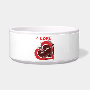 Tigela Design de Coração de Amor Grunge Editável – Adicio