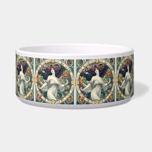 Tigela DESIGN de dama Art Deco Bowl assistido por AI