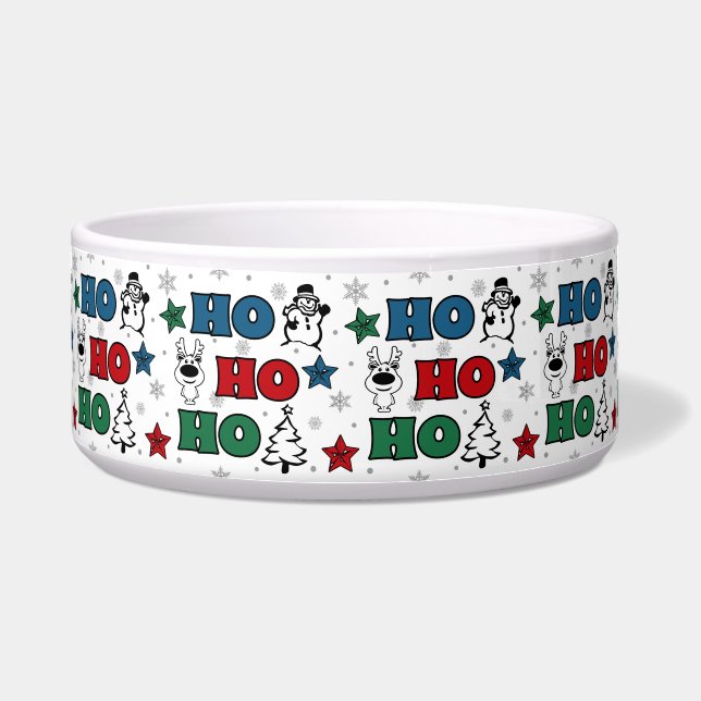 Tigela Design de Natal Ho-Ho (Frente)