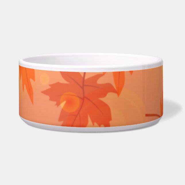 Tigela Design de outono com folhas de maple e efeito de c (Frente)
