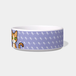 Tigela Design de seu próprio gato de desenho (nome person