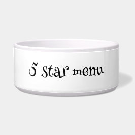Tigela Design do menu Pet Bowl cerâmica 5 estrelas