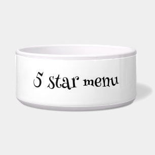 Tigela Design do menu Pet Bowl cerâmica 5 estrelas