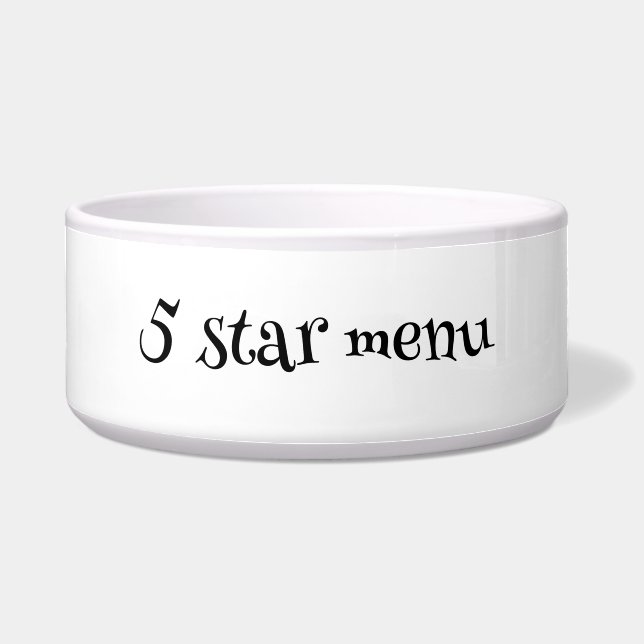 Tigela Design do menu Pet Bowl cerâmica 5 estrelas (Frente)