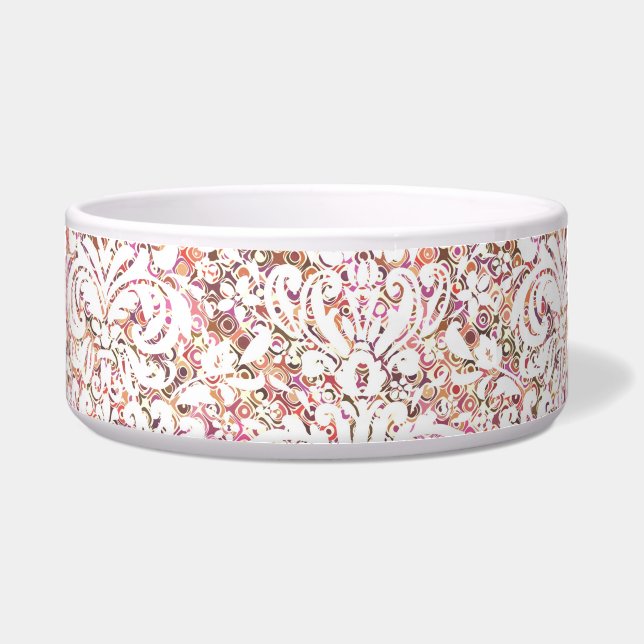 Tigela Design floral branco-rosa-claro (Frente)