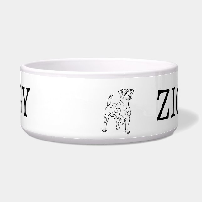 Tigela Design personalizável de cães Jack Russell (Frente)