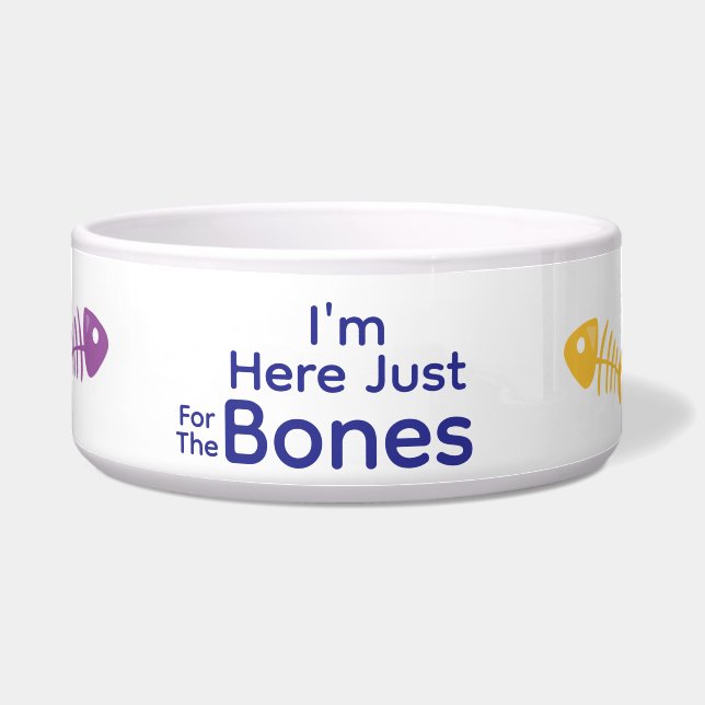 Tigela Design Your Own Cat Food Bowl - Fish Bone (Frente)