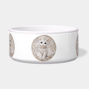 Tigela Deslumbrante Gata Princesa de Diamante   Luxo de A