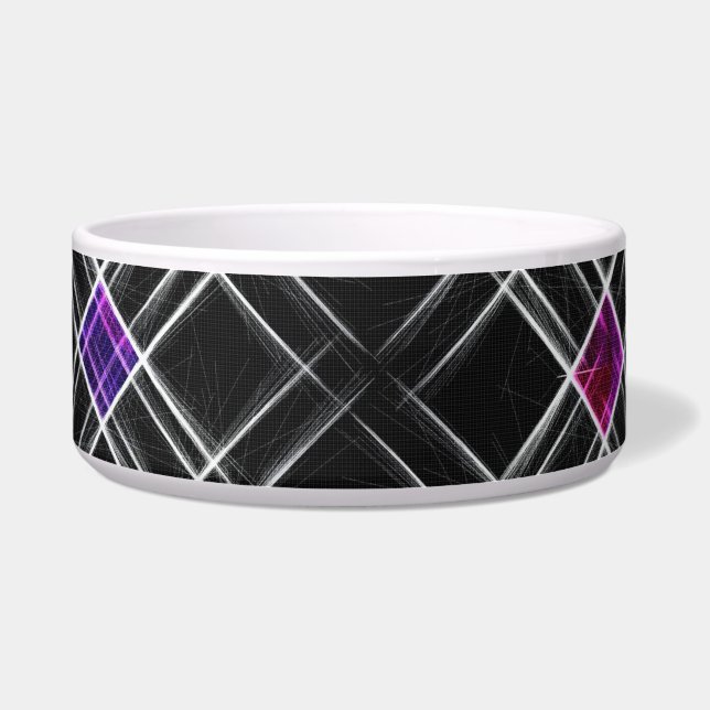 Tigela Diamantes e Cruzes Cerâmicas Pet Bowl (Frente)