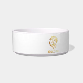 Tigela Diseño Premium de Golden Retriever en Dorado