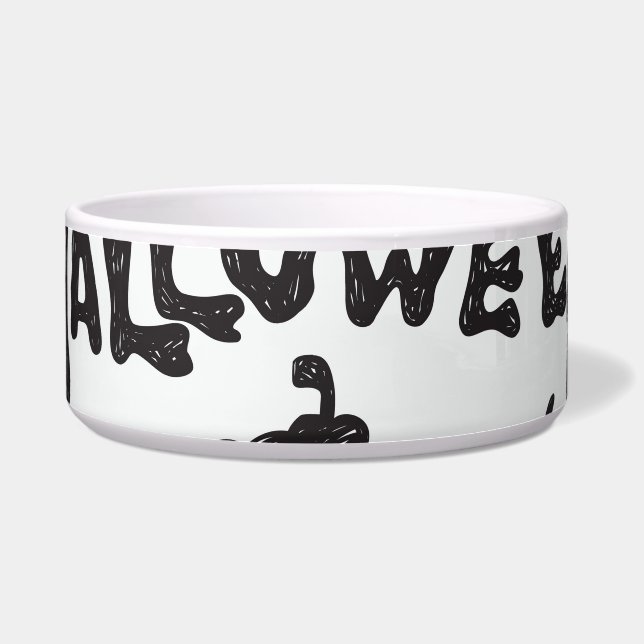 Tigela Diversão de Monstros do Dia das Bruxas (Frente)