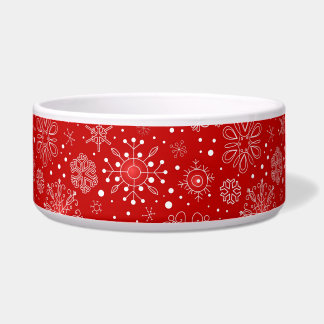 Tigela Do Natal branco laçado dos flocos de neve do KRW