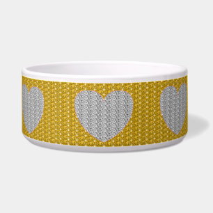 Tigela Dob Bowl Dourado Silver Heart Glitter