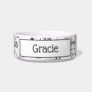 Tigela Dodles de gato, Gatinhos preto e branco engraçados