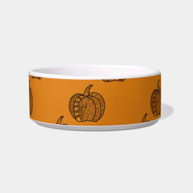 Tigela Dodores de Halloween Boho mandala bombeiros outono (Frente)