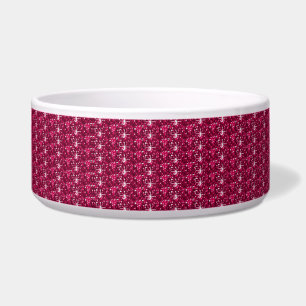 Tigela Dog Bowl Maroon Glitter