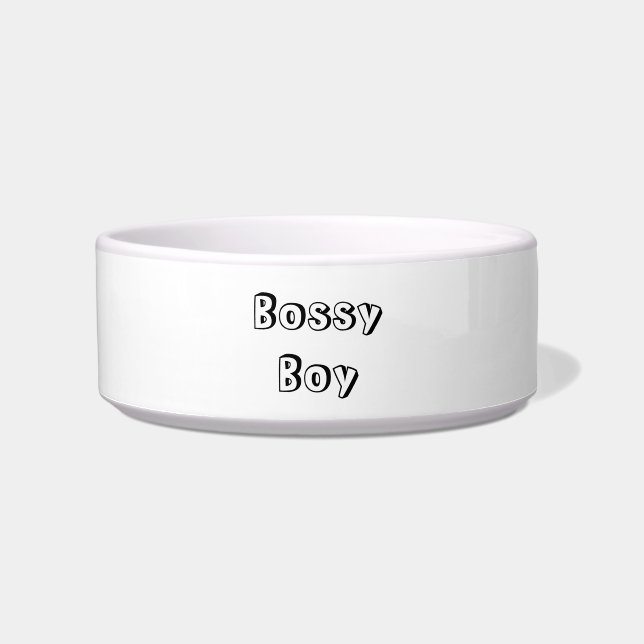 Tigela DOG BOWL O Design Bossy Boy (Frente)