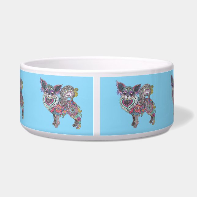 Tigela Dog Bowl with chihuahua artwork (Traseira)
