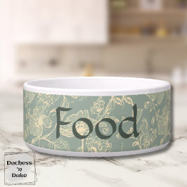 Tigela Dog Food Bowl - Sage Green Botanical, Name 