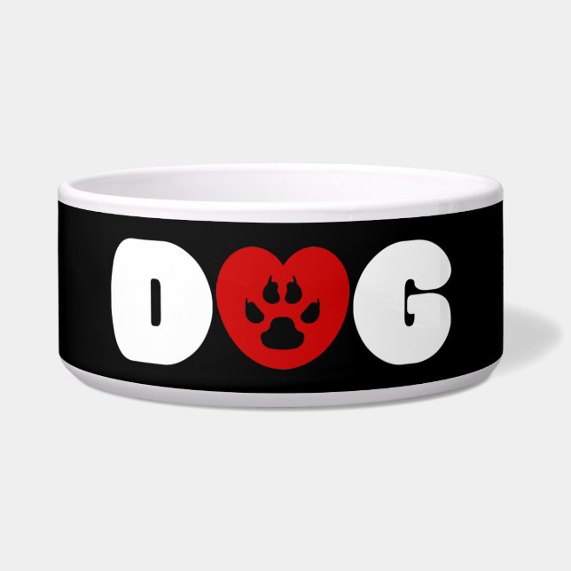 Tigela Dog Love Heart Bowl (Frente)