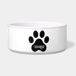 Tigela Dog Paw Name Silhouette Design