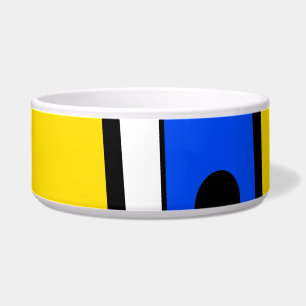 Tigela Dois Lados Da Etnicidade Amarelo Azul Preto Branco