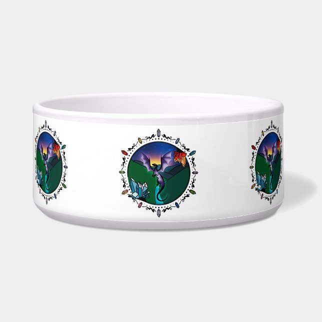 Tigela Dragão Ametista Magro Elegante de Cristal Magnétic (Frente)