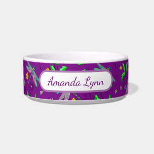 Tigela Dragonflies personalizados e Dandelions