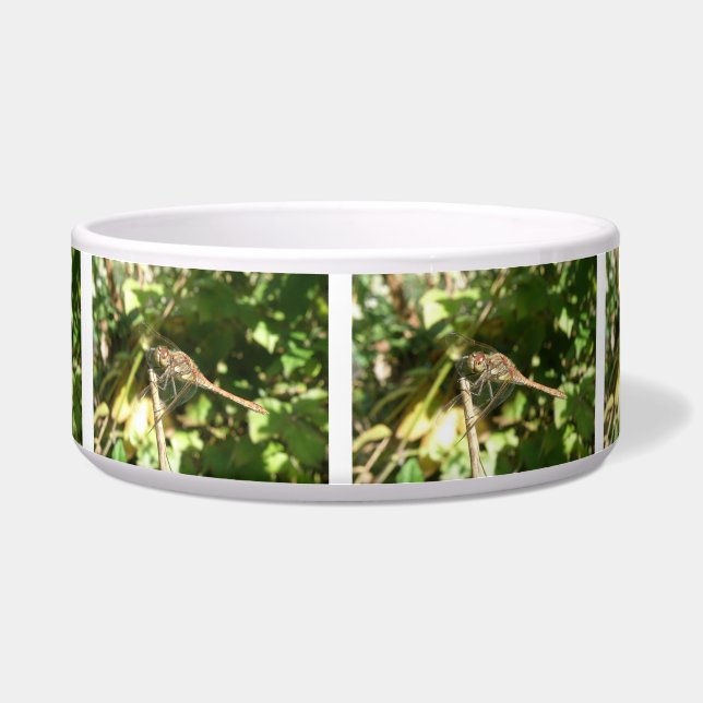 Tigela Dragonfly em um Twig Dog Bowl (Frente)